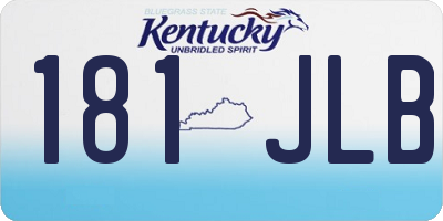 KY license plate 181JLB
