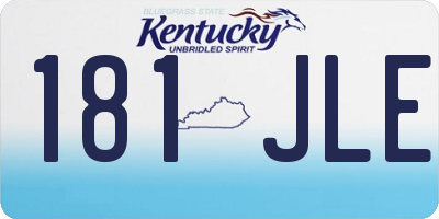 KY license plate 181JLE
