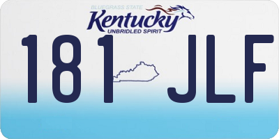 KY license plate 181JLF