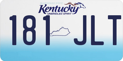 KY license plate 181JLT