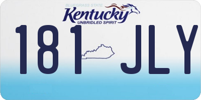 KY license plate 181JLY