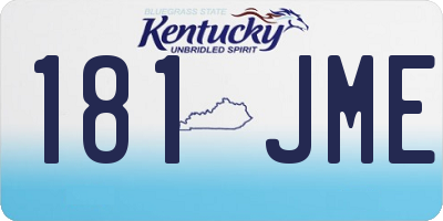 KY license plate 181JME