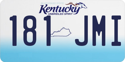 KY license plate 181JMI