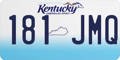 KY license plate 181JMQ