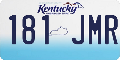 KY license plate 181JMR