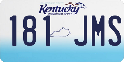 KY license plate 181JMS