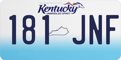 KY license plate 181JNF