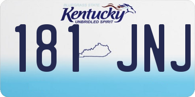 KY license plate 181JNJ
