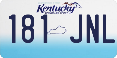 KY license plate 181JNL