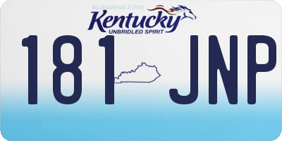 KY license plate 181JNP