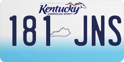 KY license plate 181JNS