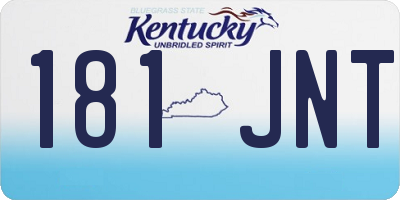 KY license plate 181JNT