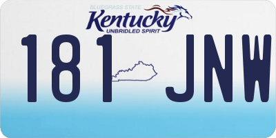 KY license plate 181JNW