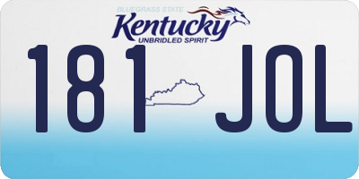 KY license plate 181JOL