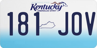 KY license plate 181JOV
