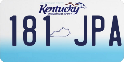 KY license plate 181JPA