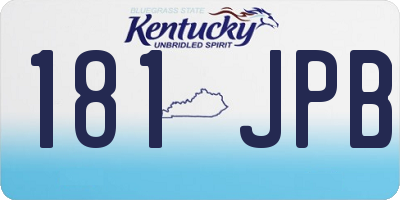 KY license plate 181JPB