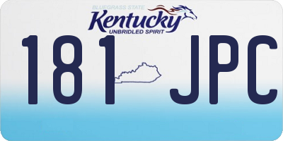 KY license plate 181JPC