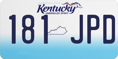 KY license plate 181JPD