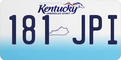KY license plate 181JPI