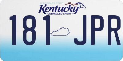 KY license plate 181JPR