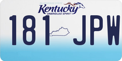 KY license plate 181JPW