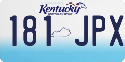 KY license plate 181JPX