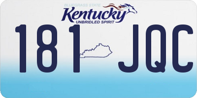 KY license plate 181JQC