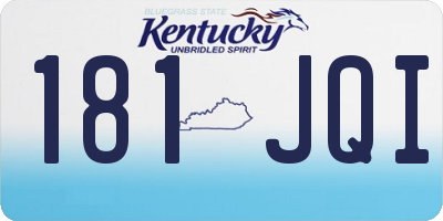 KY license plate 181JQI