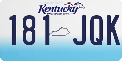 KY license plate 181JQK