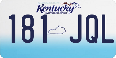 KY license plate 181JQL