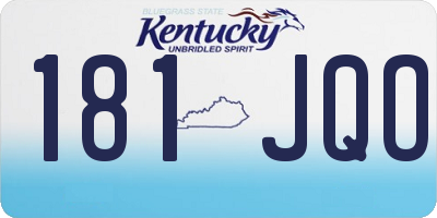 KY license plate 181JQO