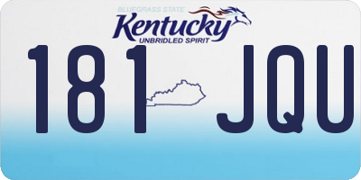 KY license plate 181JQU