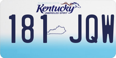 KY license plate 181JQW