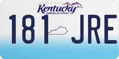 KY license plate 181JRE
