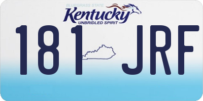 KY license plate 181JRF