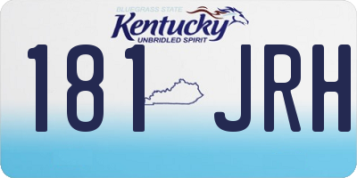 KY license plate 181JRH