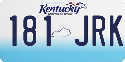 KY license plate 181JRK