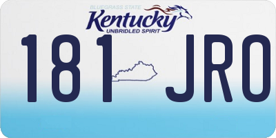 KY license plate 181JRO