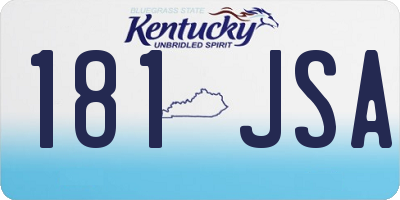 KY license plate 181JSA
