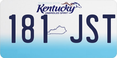 KY license plate 181JST