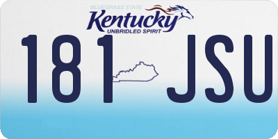 KY license plate 181JSU