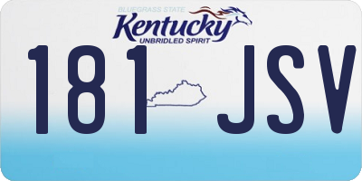 KY license plate 181JSV