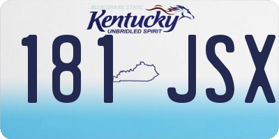 KY license plate 181JSX