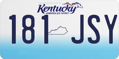 KY license plate 181JSY