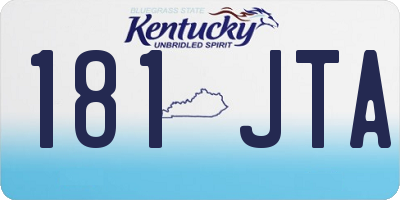 KY license plate 181JTA