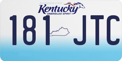 KY license plate 181JTC