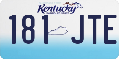 KY license plate 181JTE