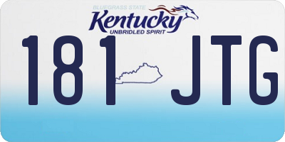 KY license plate 181JTG