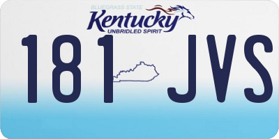 KY license plate 181JVS